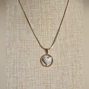 Heart Pendant Necklace Gold Plated